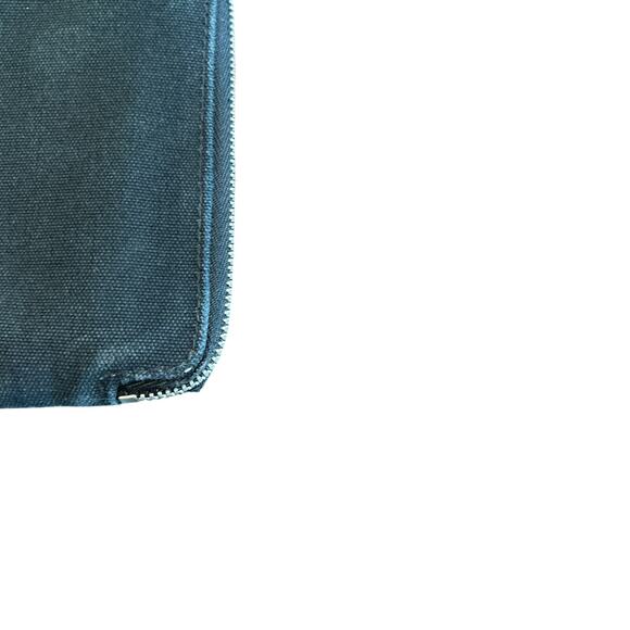 Authentic HERMÈS Fourre Tout Zip Wallet Organizer Charcoal Canvas Extra Large - Picture 14 of 16